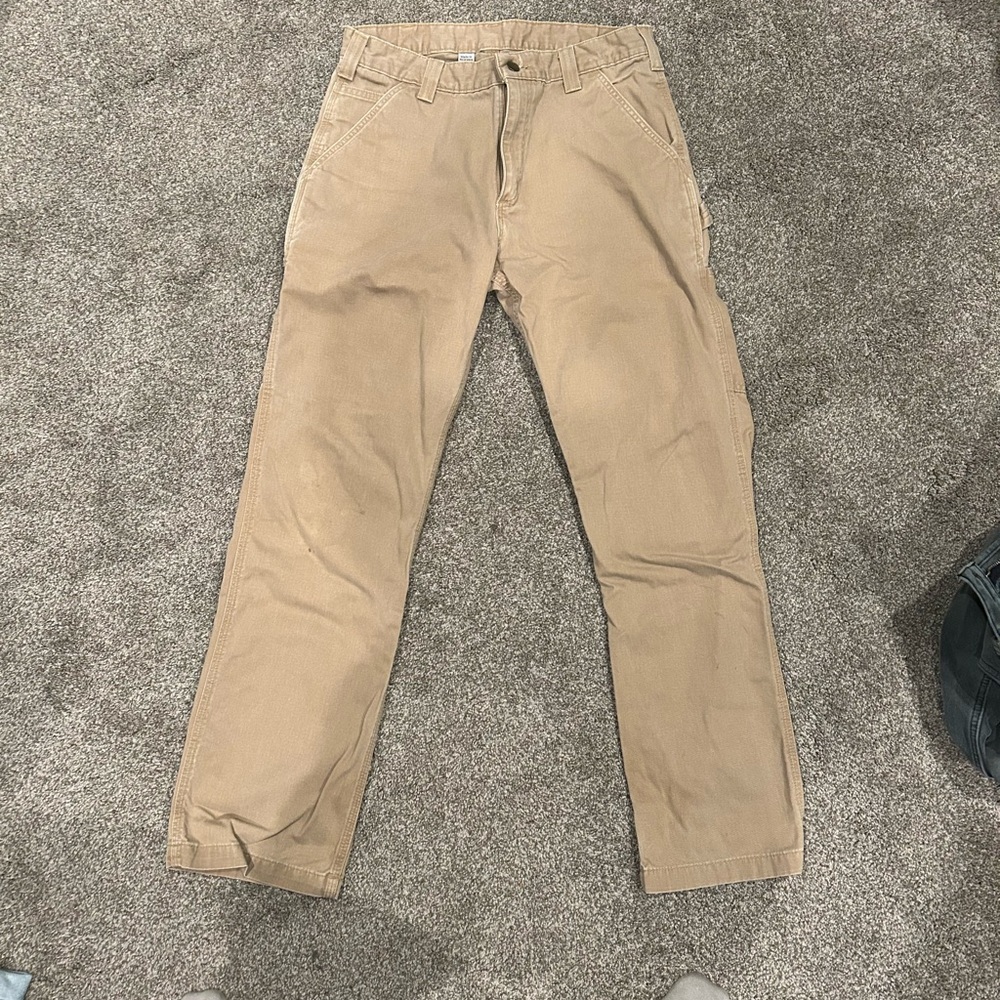 Carhartt Tan Chinos Classic Straight-Leg Cotton